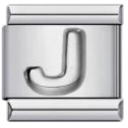 Letra J - Plateado