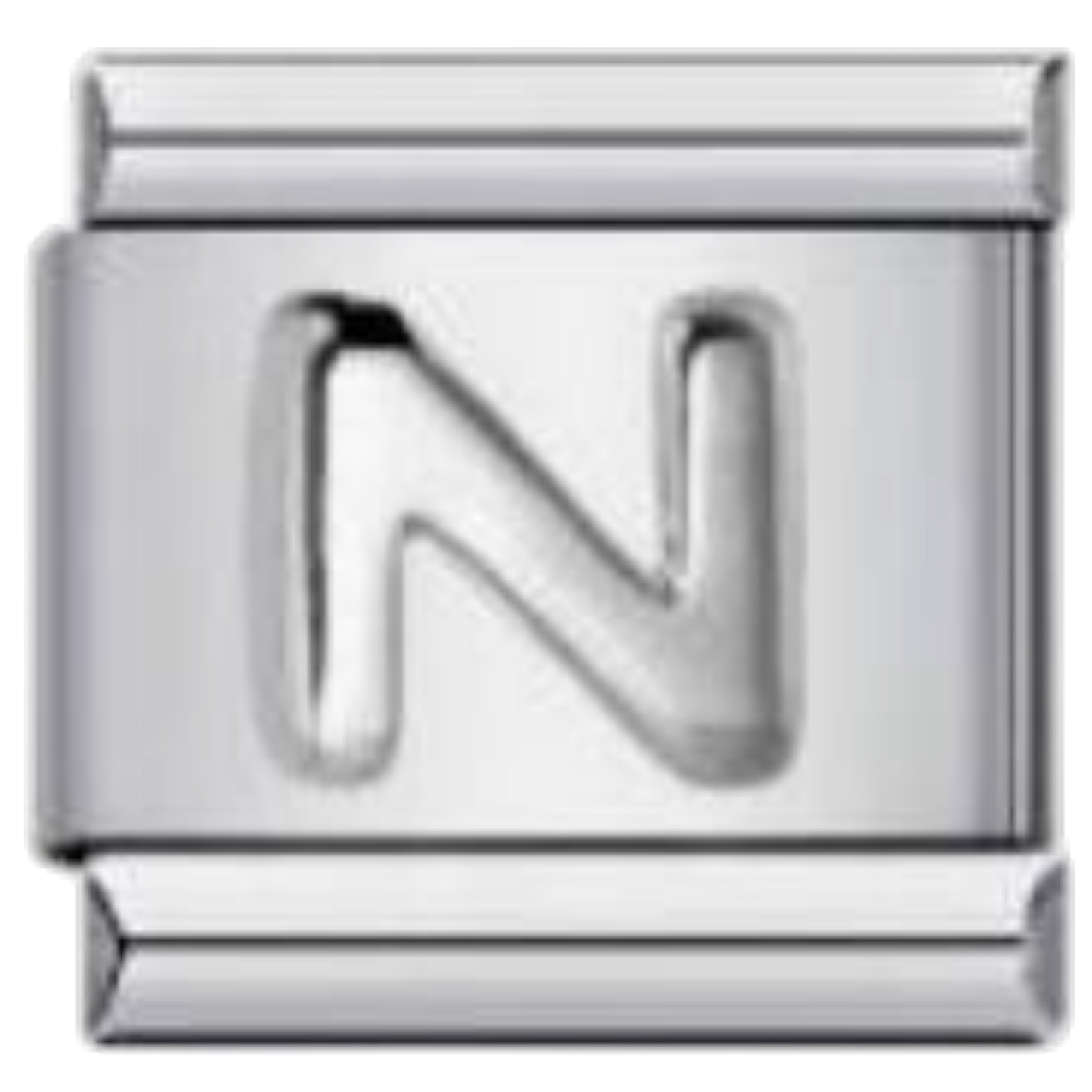 Letra N - Plateado