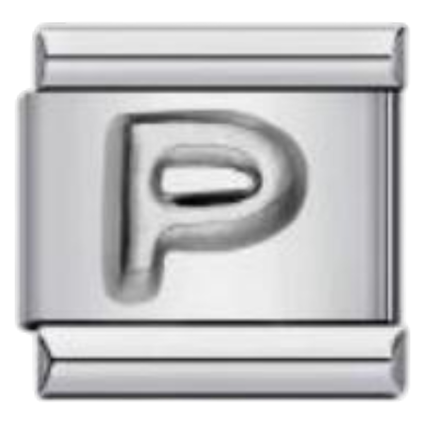 Letra P - Plateado