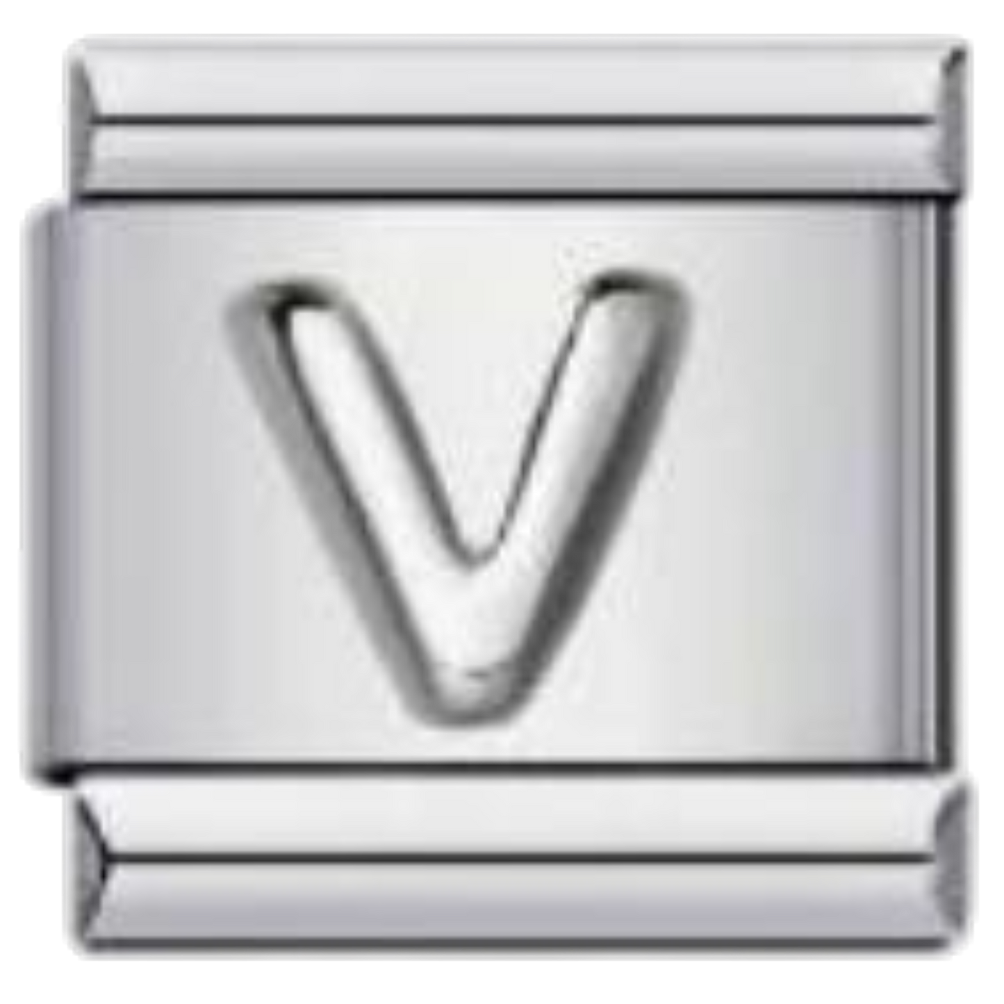 Letra V - Plateado