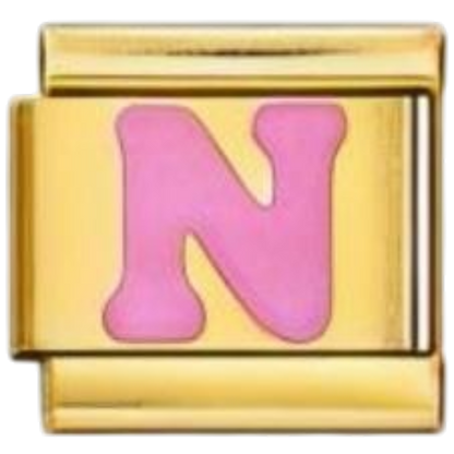 Letra N - Rosa