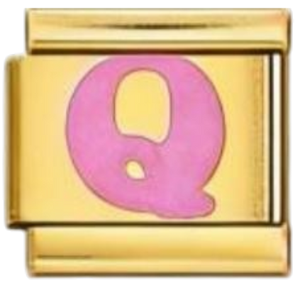 Letra Q - Rosa