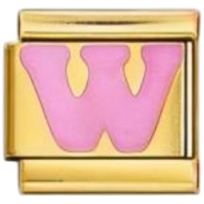 Letra W - Rosa