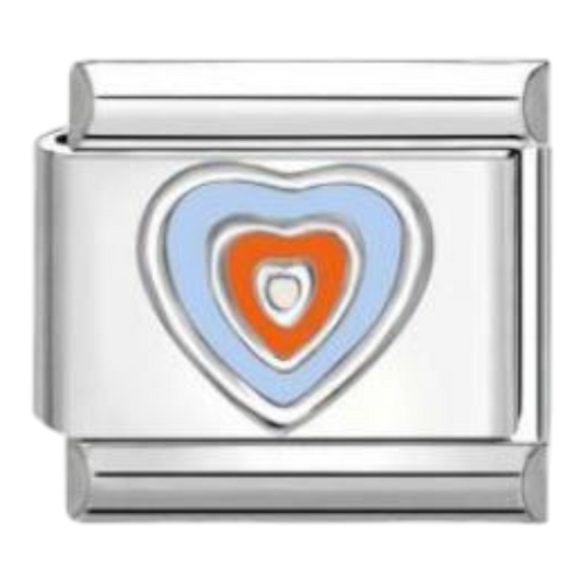 Corazón Concéntrico Azul