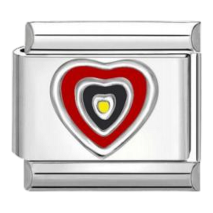 Corazón Concéntrico Negro