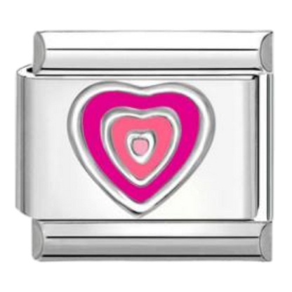 Corazón Concéntrico Fucsia