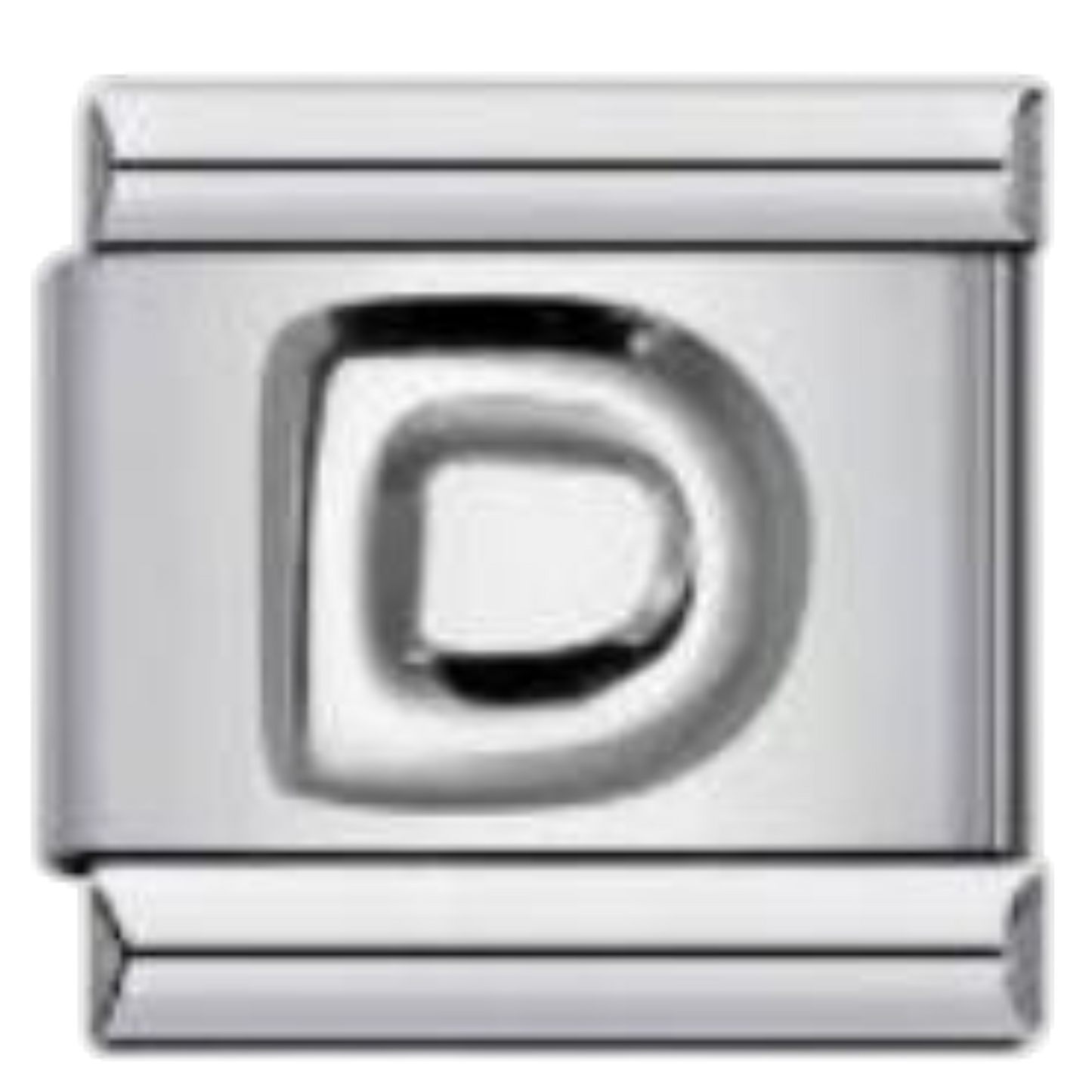 Letra D - Plateado