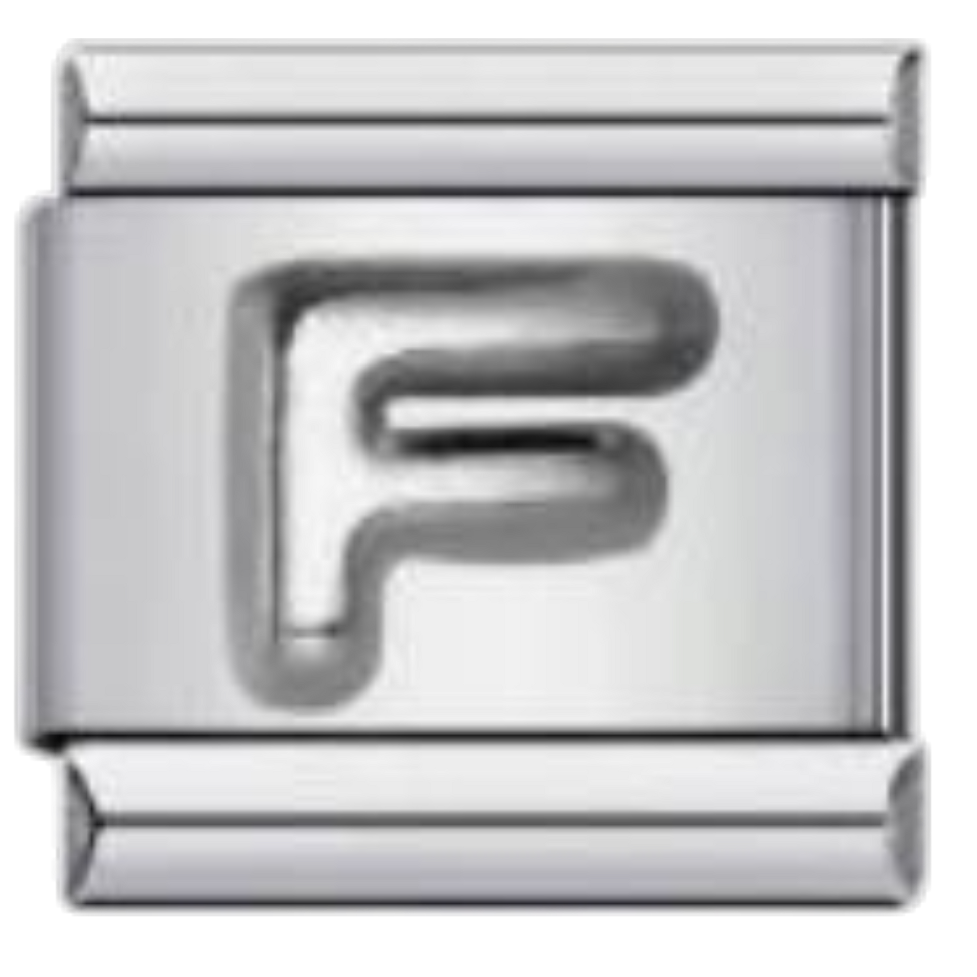 Letra F - Plateado